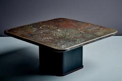  Marcus Paul Kingma Brutalist Stone Brass Coffee Table - 4501018