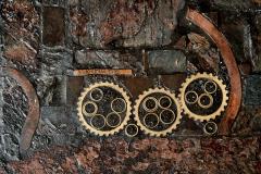  Marcus Paul Kingma Brutalist Stone Brass Coffee Table - 4501020