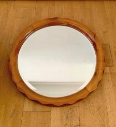  Marelli Cant Round Mirror in Cherry Wood - 1074262