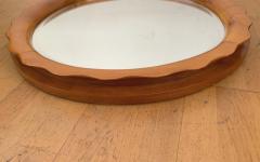  Marelli Cant Round Mirror in Cherry Wood - 1074268