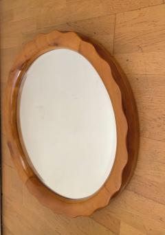  Marelli Cant Round Mirror in Cherry Wood - 1074269