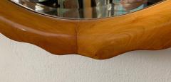  Marelli Cant Round Mirror in Cherry Wood - 1074270