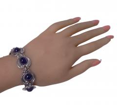  Margot de Taxco Margot de Taxco 1960 s Sterling Silver and Amethyst Bracelet - 2372993