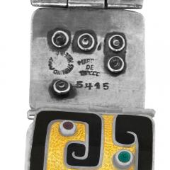  Margot de Taxco Rare Margot de TaxcoArt Deco Enamel Bracelet with Stones - 3936372