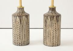  Mari Simmulson 1950s Pair of Earth Tone Ceramic Lamps by Mari Simmulson for Upsala Ekeby - 3867600