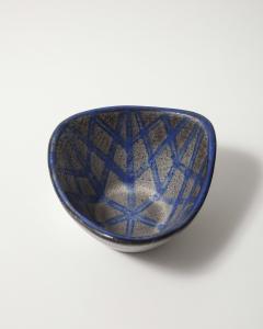  Mari Simmulson Glazed Ceramic Bowl with Tessellated Pattern by Mari Simmulson for Upsala Ekeby - 4425666