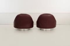  Mariani Guido Faleschini for Mariani Zator Lounge Chairs Ottomans Oxblood Leather 1975 - 4528907