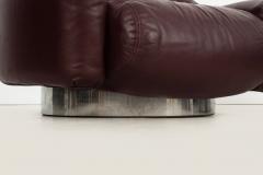 Mariani Guido Faleschini for Mariani Zator Lounge Chairs Ottomans Oxblood Leather 1975 - 4528911