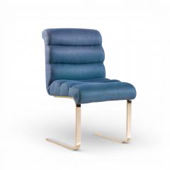  Mariani Lugano Frank Mariani Lugano Mid Century Brass Cantilever Dining Chairs Set of 4 - 4470529