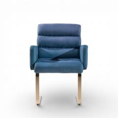  Mariani Lugano Frank Mariani Lugano Mid Century Brass Cantilever Dining Chairs Set of 4 - 4470537