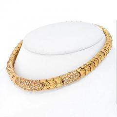  Marina B MARINA B 18K YELLOW GOLD 4 50 CARAT DIAMOND CHOKER NECKLACE - 2653854