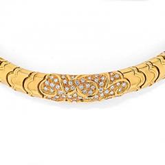  Marina B MARINA B 18K YELLOW GOLD 4 50 CARAT DIAMOND CHOKER NECKLACE - 2653857