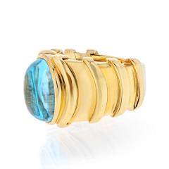  Marina B MARINA B 18K YELLOW GOLD CABOCHON TOPAZ RING - 2494372