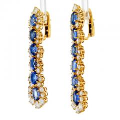  Marina B MARINA B 18K YELLOW GOLD DIAMOND AND SAPPHIRE DROP EARRINGS - 2946905