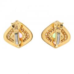  Marina B MARINA B 18K YELLOW GOLD DIAMOND AND TOURMALINE EARRINGS - 2893017