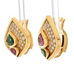  Marina B MARINA B 18K YELLOW GOLD DIAMOND AND TOURMALINE EARRINGS - 2893020