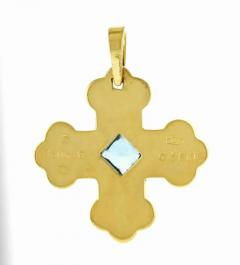  Marina B MARINA B 18KT YELLOW GOLD LAZARUS CROSS PENDANT - 3165487