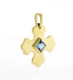  Marina B MARINA B 18KT YELLOW GOLD LAZARUS CROSS PENDANT - 3165489