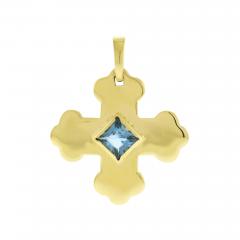  Marina B MARINA B 18KT YELLOW GOLD LAZARUS CROSS PENDANT - 3167650