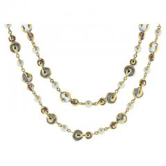  Marina B MARINA B CARDAN MOONSTONE AMETHYST AND PEARL NECKLACE - 3183110