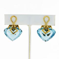  Marina B MARINA B HEART 18K YELLOW GOLD TOPAZ AND CITRINE DROP EARRINGS - 1744596