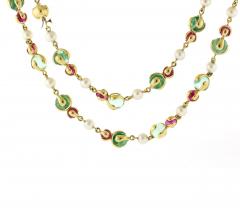 Marina B Marina B Cardan Long Green and Pink Russian Quartz Necklace - 4429883