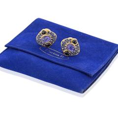  Marina B Marina B Lucilla 18K YG Spinel Tanzanite Diamond and Sapphires Earrings - 4375606