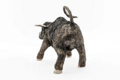  Mario Buccellati A Powerful Buccellati Sterling Silver Furry Model of a Bull - 4580705