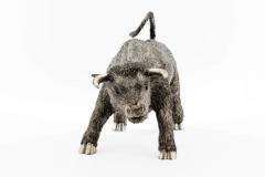  Mario Buccellati A Powerful Buccellati Sterling Silver Furry Model of a Bull - 4580706
