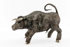  Mario Buccellati A Powerful Buccellati Sterling Silver Furry Model of a Bull - 4580707