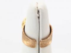  Mario Buccellati Mario Buccellati 18 Karat Textured Brushed Gold Ring Turquoise - 3448834