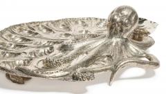  Mario Buccellati Rare Pair of Mario Buccellati Italian Silver Marine Themed Oyster Platters - 4702262