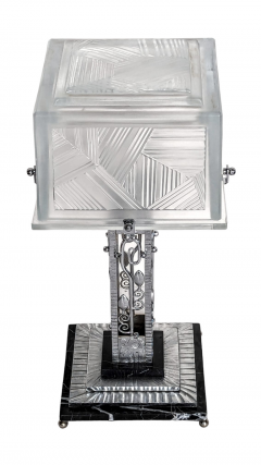  Marius Ernest Sabino A French Art Deco Wrought Iron Table Lamp Singed by Sabino - 3941276