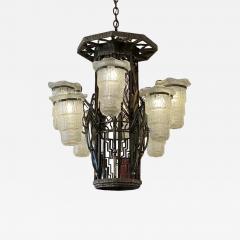  Marius Ernest Sabino ART DECO CHANDELIER 1925 - 3616612