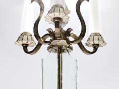  Marius Ernest Sabino Bronze and crystal floor lamp by Sabino 1930 s - 983845