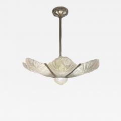  Marius Ernest Sabino Ernest Marius Sabino Pine Cone Frosted Glass Art Deco Chandelier - 4458352
