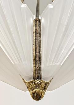  Marius Ernest Sabino French Art Deco Chandelier Four Shades by Sabino - 3941725
