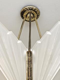  Marius Ernest Sabino French Art Deco Chandelier Four Shades by Sabino - 3941726