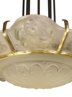  Marius Ernest Sabino French Art Deco Chandelier signed Marius Ernest Sabino - 3941483