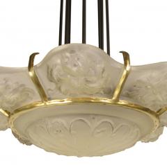  Marius Ernest Sabino French Art Deco Chandelier signed Marius Ernest Sabino - 3941484