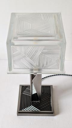  Marius Ernest Sabino French Art Deco Geometric Table Lamp Signed by Sabino pair available  - 4378281