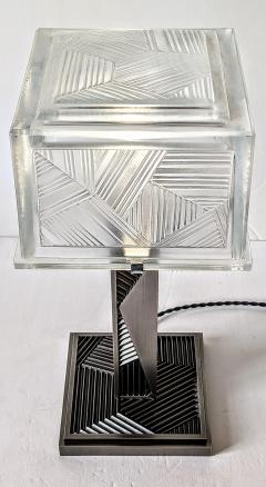  Marius Ernest Sabino French Art Deco Geometric Table Lamp Signed by Sabino pair available  - 4378288