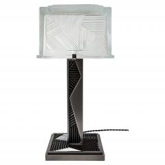  Marius Ernest Sabino French Art Deco Geometric Table Lamp Signed by Sabino pair available  - 4378289