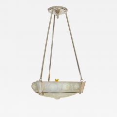  Marius Ernest Sabino French Art Deco Opalescent Chandelier by Sabino - 1426765