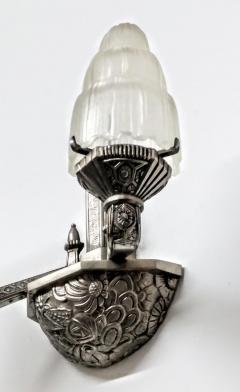  Marius Ernest Sabino French Art Deco Waterfall Wall Sconces Signed by Sabino - 3942002