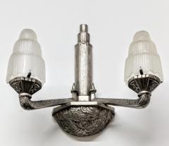  Marius Ernest Sabino French Art Deco Waterfall Wall Sconces Signed by Sabino - 3942005