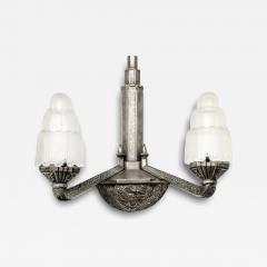  Marius Ernest Sabino French Art Deco Waterfall Wall Sconces Signed by Sabino - 4279015