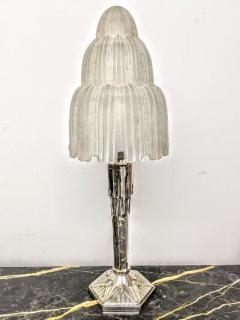  Marius Ernest Sabino French Art Deco waterfall Table Lamp Signed by Sabino - 3941117