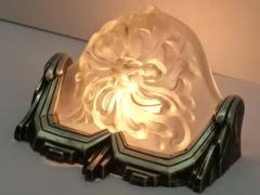  Marius Ernest Sabino Pair of French Art Deco Wall Sconces Signed by Sabino Flower - 3942186