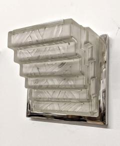  Marius Ernest Sabino Pair of French Art Deco Wall Sconces Singed by Sabino - 3942388